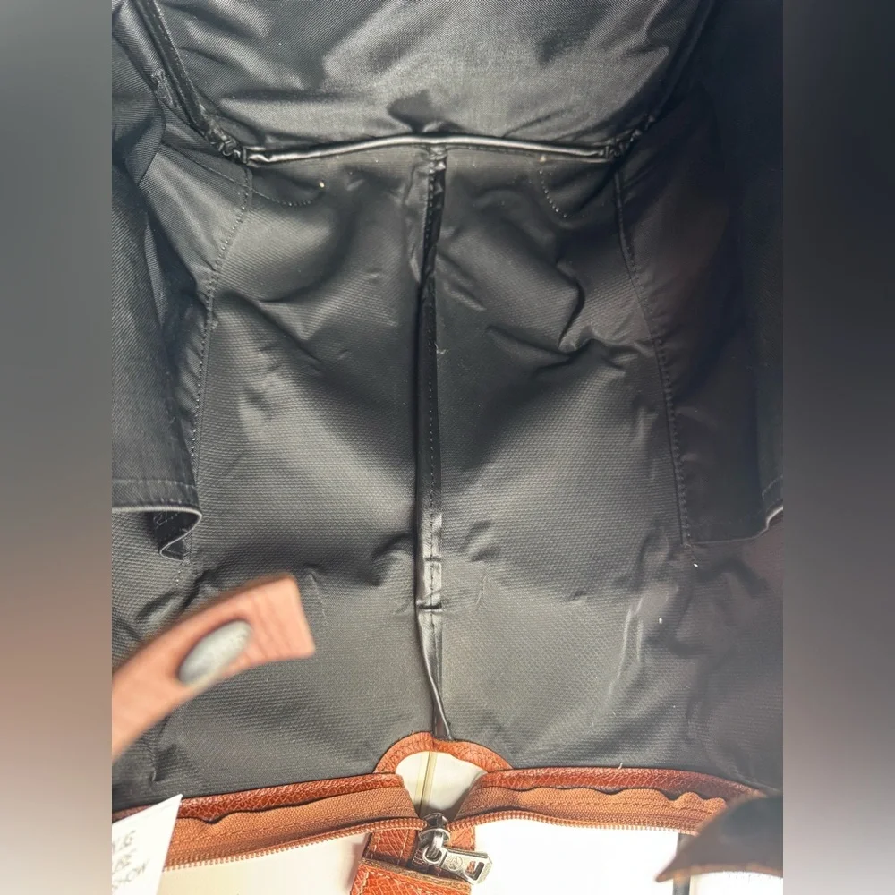 Longchamp Heavy-Weave Canvas & Leather Travel Bag – Weekender Carry-On